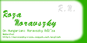 roza moravszky business card